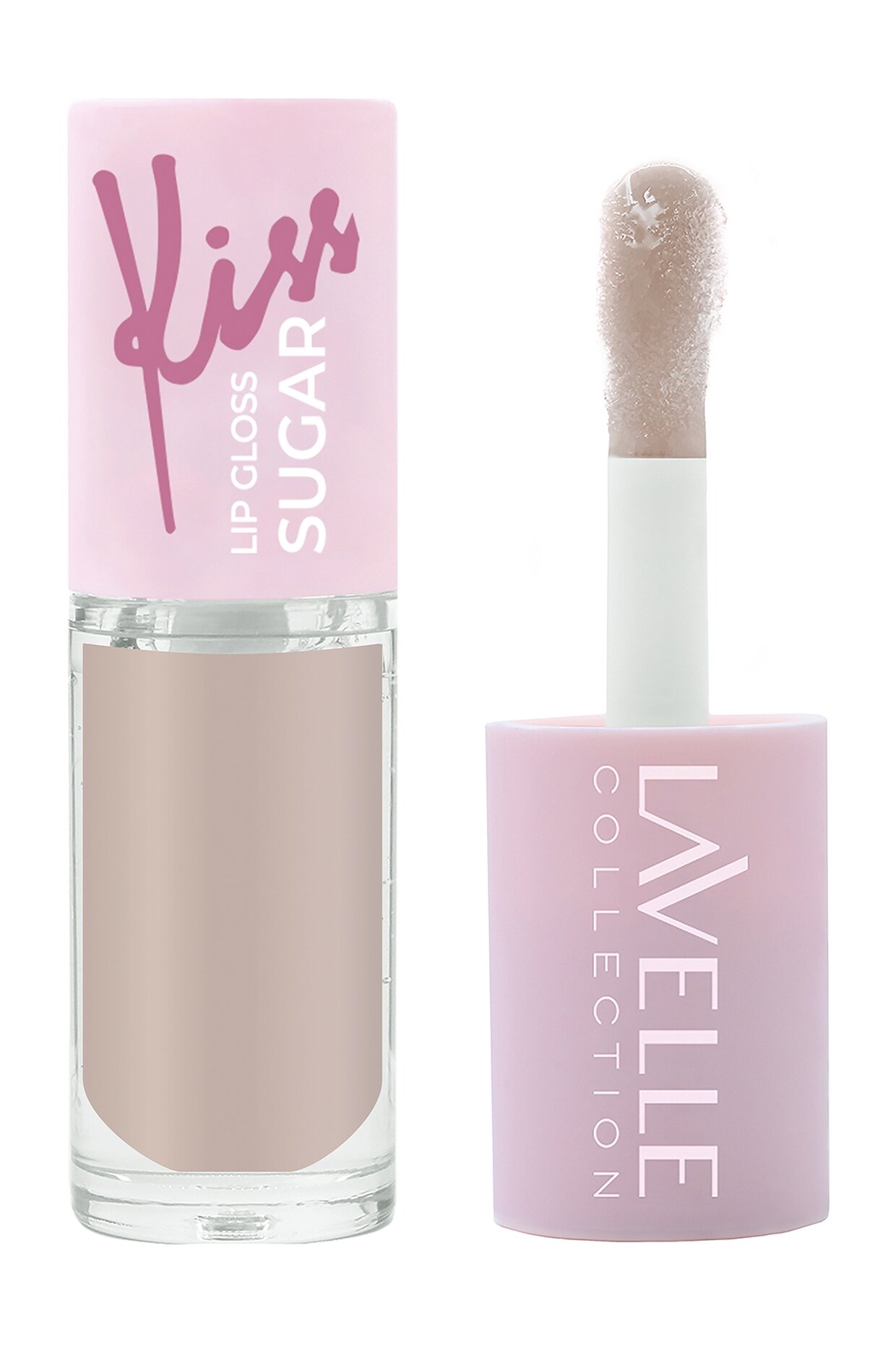 фото LAVELLE COLLECTION Блеск для губ глянцевый Sugar Kiss, 7 мл, 01 мерцающий бежевый