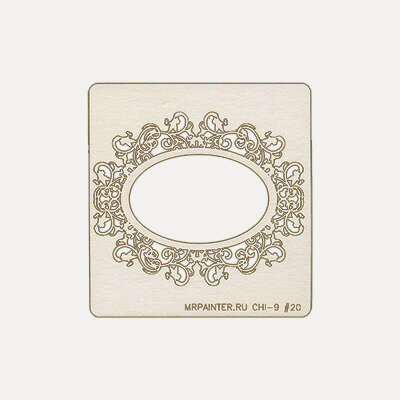 Изображение товара Mr.Painter CHI-9-VS37 Чипборд 9.5×10 см 020 Овальная рамка декоративная основа для скрапбукинга