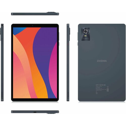 Планшет Digma CITI 1421D 4G T606 16 8C RAM3Gb ROM64Gb 101 In-Cell 1280x800 3G 4G Android 13 сер 1116800₽