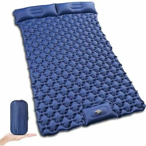Самонадувающийся 2-х местный кемпинговый коврик синий 4999₽