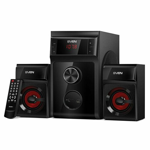 Колонки 21 SVEN MS -302 черный 40W FM-тюнер USBSD дисплей ПДУ SV-013554 1192000₽
