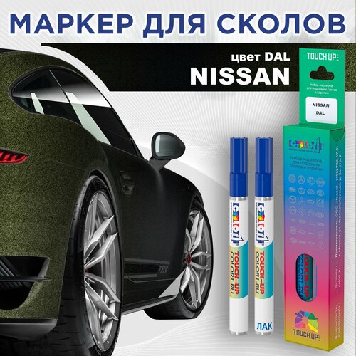 Color1 автоэмаль в наборе (лак+маркер) Nissan NBF - Tinted Red, Palatial Ruby, Ruby Red, Red Pearl