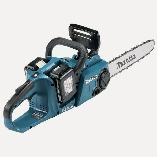 Изображение товара Пила цепная аккумуляторная Makita LXT BL 2х18В, 14"/35 см, 3/8", 1.1мм, 20 м/с, с 2 АКБ 5 Ач и ЗУ, DUC353PT2