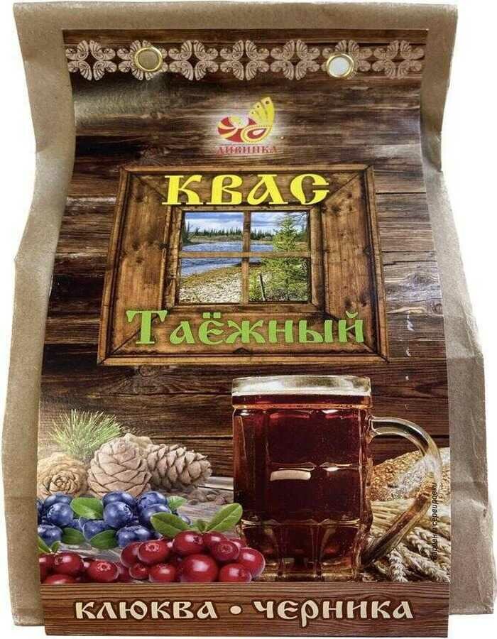 Квас сухой хлебный "Таежный" с черникой и клюквой 700 гр.