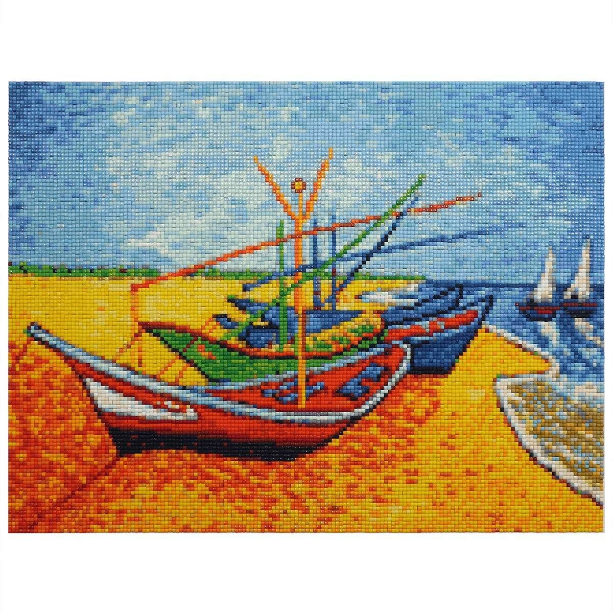 Алмазная мозаика Cristyle "Лодки в Сен-Мари" В. Ван Гог, 30х40 см