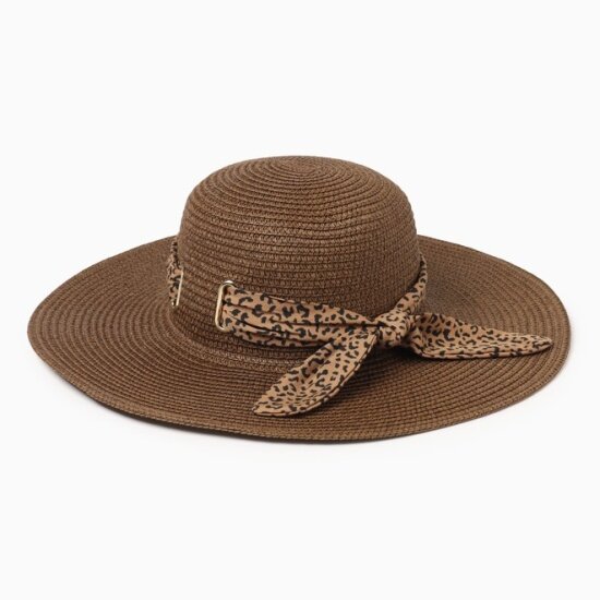 Шляпа Minaku "Leopard" женская, цвет коричневый, размер 56-58 10367977