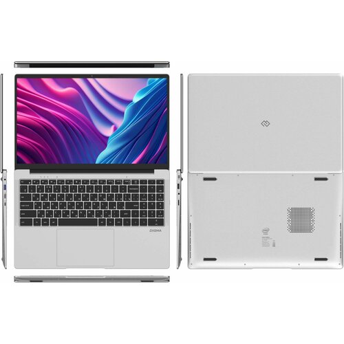 Ноутбук Digma EVE P5851 Pentium Silver N5030 8Gb SSD256Gb Intel UHD Graphics 605 156 IPS FHD 1920x1080 Windows 11 Professional silver WiFi BT Cam 5000mAh DN15N5-8CXW05 4058600₽