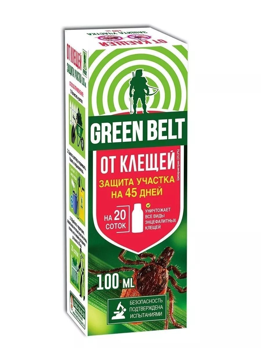 Средство защиты участка от клещей 100 мл Green Belt - фото №9