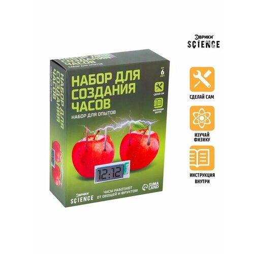 Набор для опытов Создай свои часы Работают на фруктках 1376₽