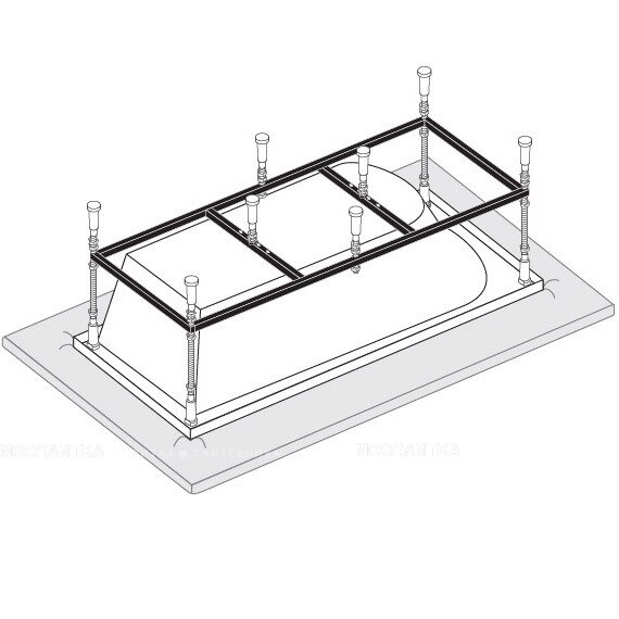 Каркас к прямоугольным ваннам Vagnerplast 175x70 VPK17570