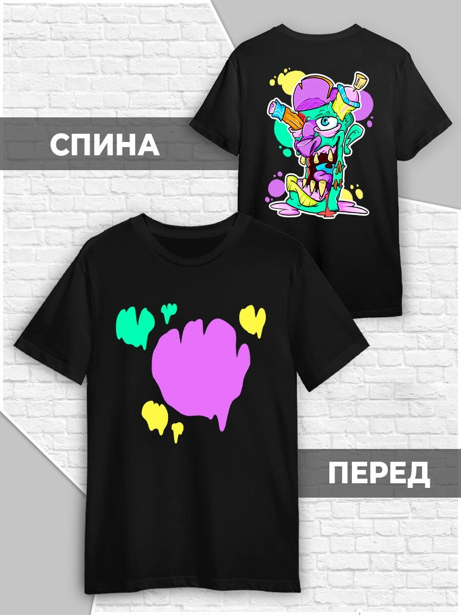 Футболка Printech, размер M (46-48), черный