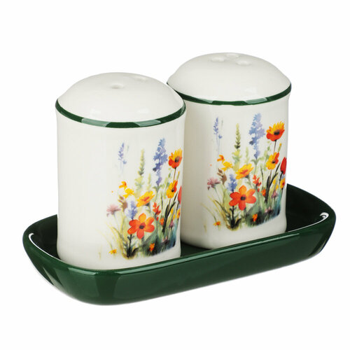 MILLIMI Полевые цветы Набор для соли и перца на подставке, 4,5х6,5см, керамика