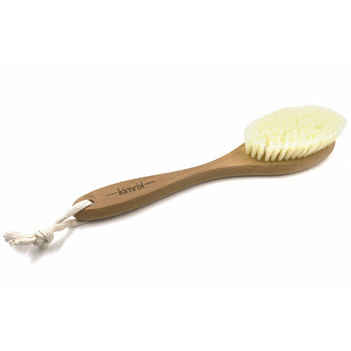 Щетка банная с ручкой, бук, синтетический ворс,