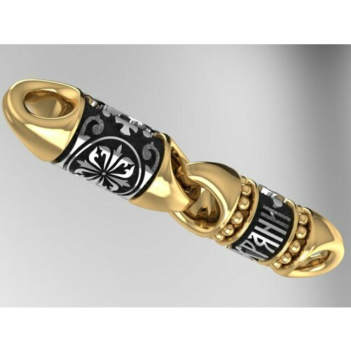 Браслет-цепочка Леона, серебро, 925 проба, золочение, длина 23 см.