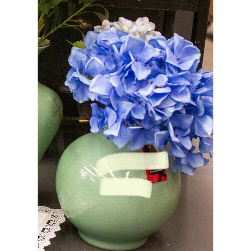 Искусственный цветок Гортензия H 52 см, голубой