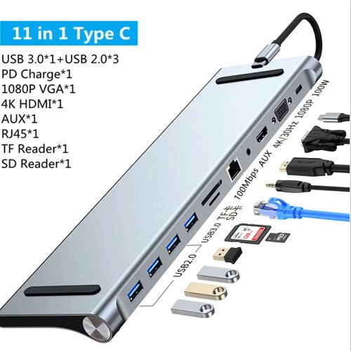 OEING 11-в-1 USB-C концентратор, 11 in 1 Pro