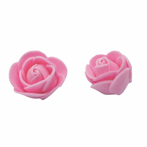 Цветочек Розочка из фоамирана 35мм уп 10шт розовый 240₽