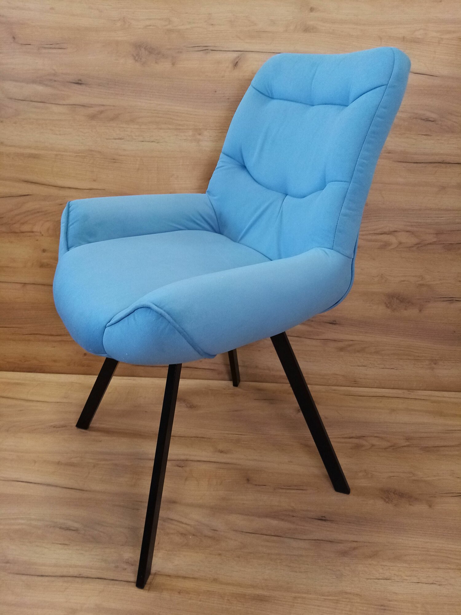 фото Кресло Graff, каркас черный, велюр бирюзовый