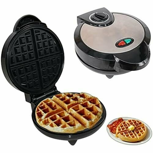 Машина для бельгийских вафель с 4 ломтиками Круглая классическая вафельница Вафельница на 2 ломтика Двусторонний равномерный нагрев для пышных золотистых вафель панини оладий 1200 Вт 1869600₽