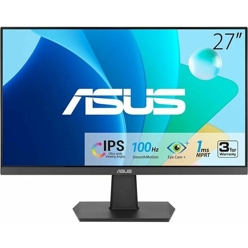 Монитор ASUS 27 VA27EHF IPS 1920x1080 1ms MPRT 250cd 100Hz HDMI Black 90LM0550-B04170 1640000₽