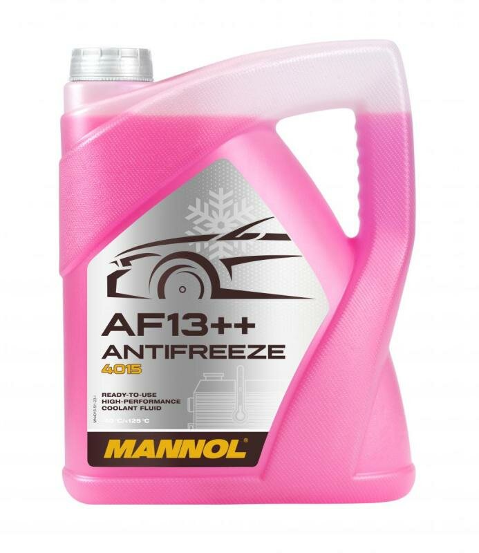 фото 4015 MANNOL Antifreeze AF13++ 5 л. Готовый раствор охлаждающей жидкости антифриз красный