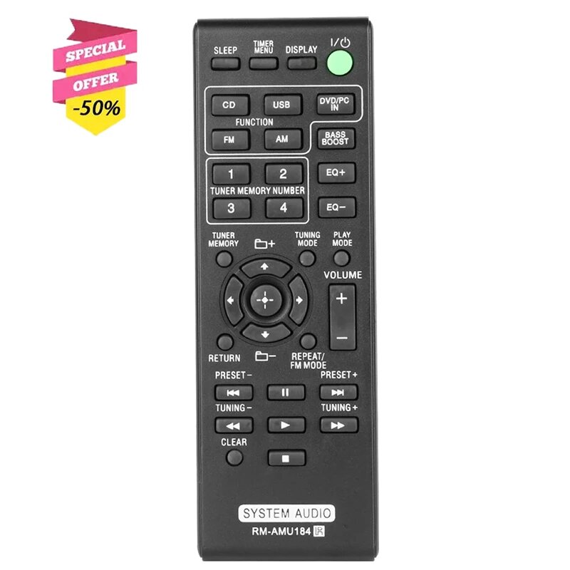Пульт дистанционного управления для Sony Mini Hi-Fi System MHC-ECL5 SS-ECL5 MHCECL5 SSECL5 hcdec5, RM-AMU184