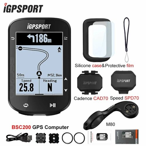 IGPSPORT BSC200 Велокомпьютер, 200 cad70 spd70