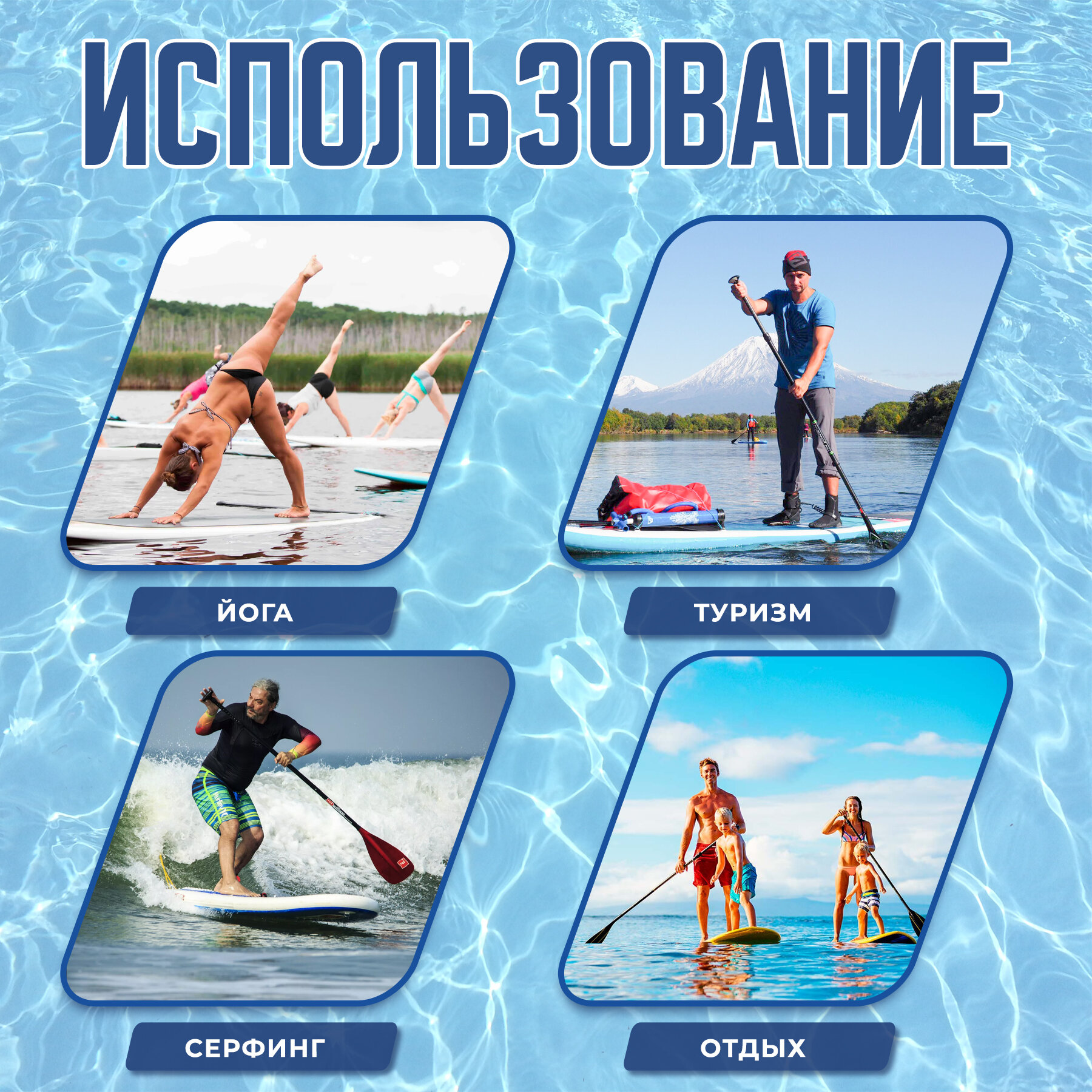 Сап борд надувной двухслойный для плаванья Koi Funwater 11.6 / Доска SUP board / Сапборд — фото 1