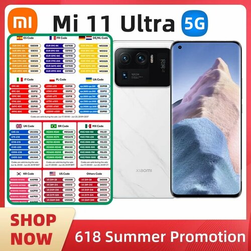 Смартфон XIAOMI Mi 11 Ultra, 8/256ГБ, 12/256ГБ, 12/512ГБ, china, б/у ...
