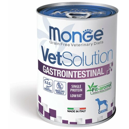 Monge VetSolution Dog Gastrointestinal влажная диета для собак Гастроинтестинал из тунца 12шт х 400 г