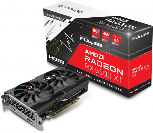Видеокарта Sapphire Radeon RX 6500 XT PULSE GAMING OC 4G