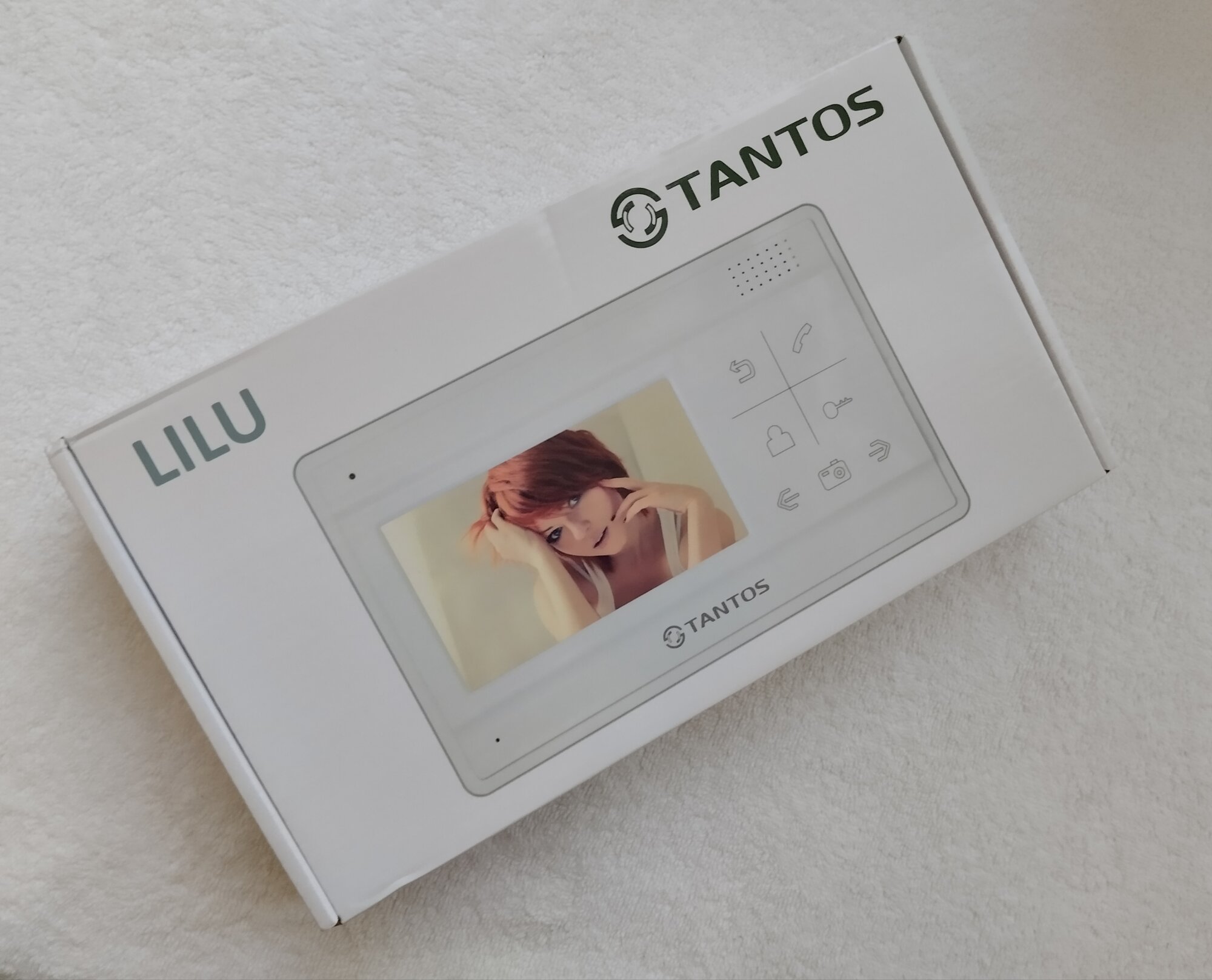 Монитор видеодомофона Tantos Lilu (15В). Оригинал. Сенсорный экран белый.