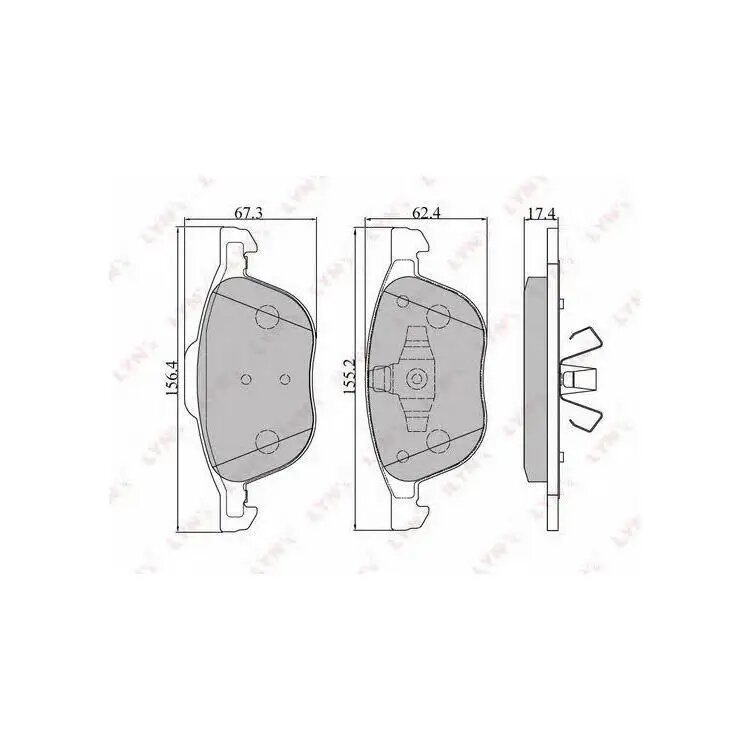 Колодки тормозные дисковые перед LYNX - BD3001