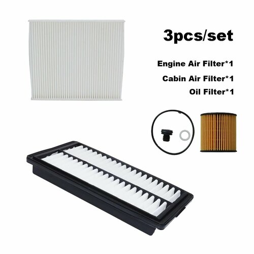 Набор фильтров для HYUNDAI MUFASA NU2 20L 2023 G4NJ аксессуары для масляного Фильтра Воздуха Салона двигателя AC 28113L4400 3 шт 3pcs Set 2532₽