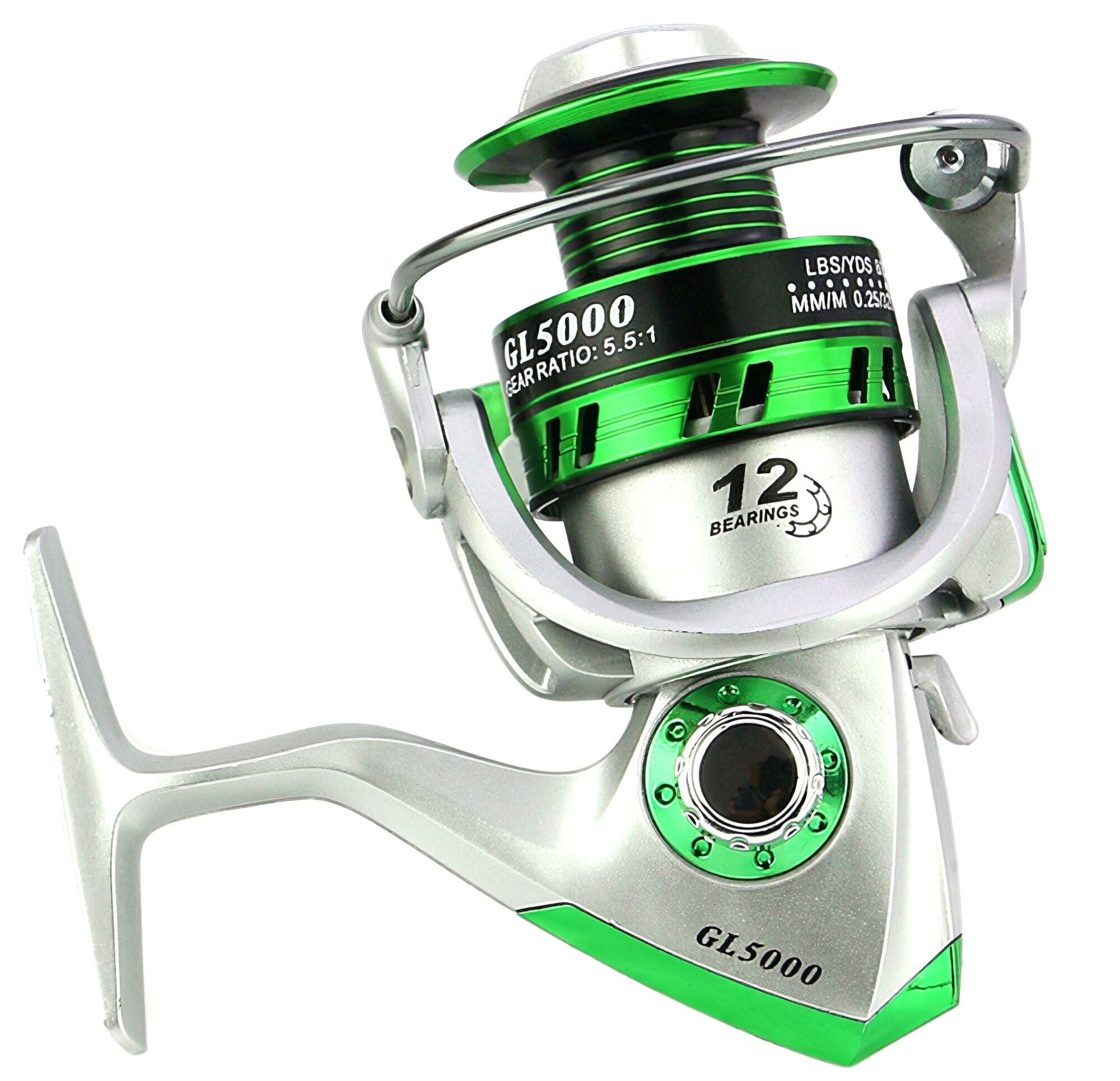 Рыболовная безынерционная катушка "TAB GL 2000", цвет зеленый