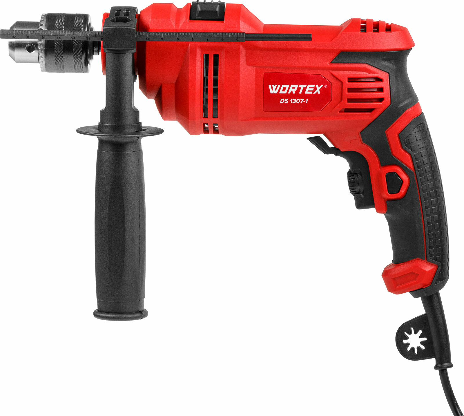 Дрель ударная Wortex DS 1307-1 1325477, с ограничителем глубины сверления — фото 1