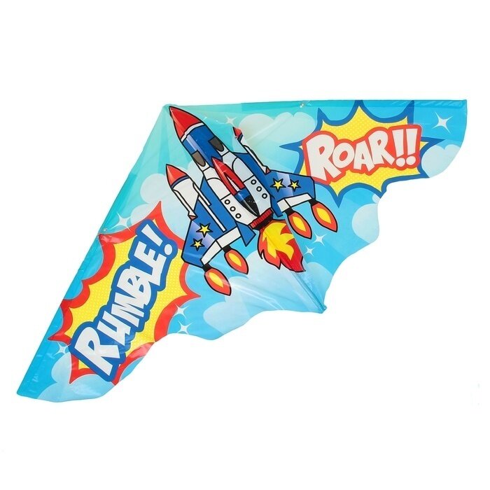 Воздушный змей Funny toys "Истребитель", с леской (333392)