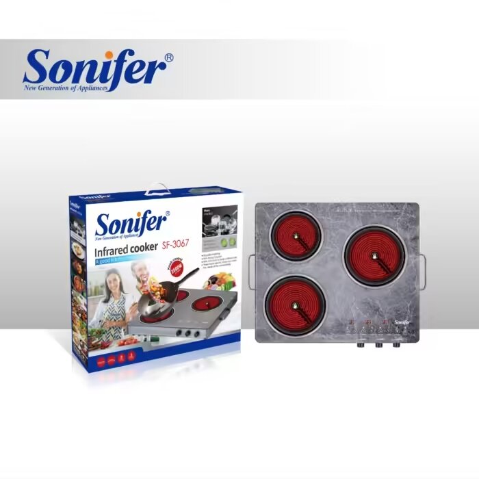 Электроплита трехконфорочная Sonifer SF-3051 с сенсорным управлением