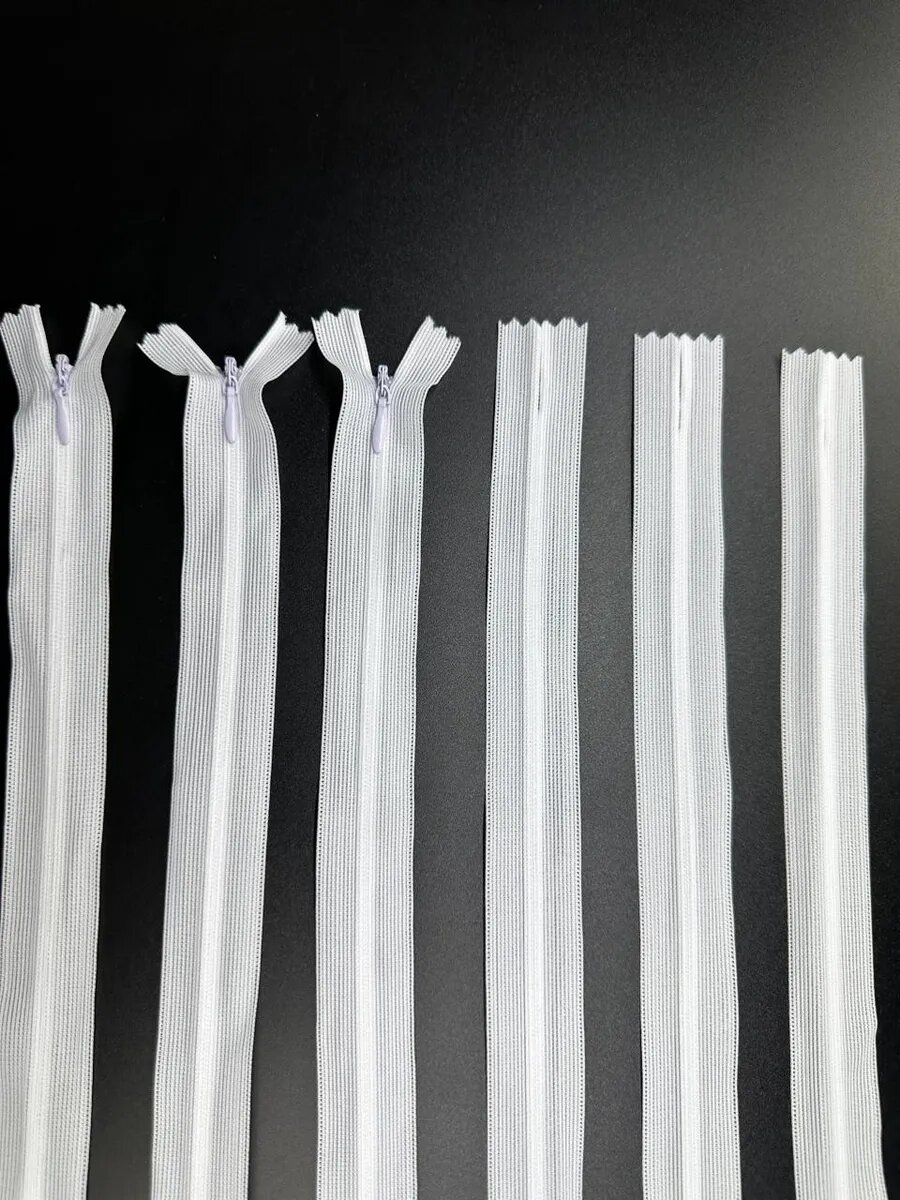 Молния потайная неразъёмная №3 40см 5шт — фото 1