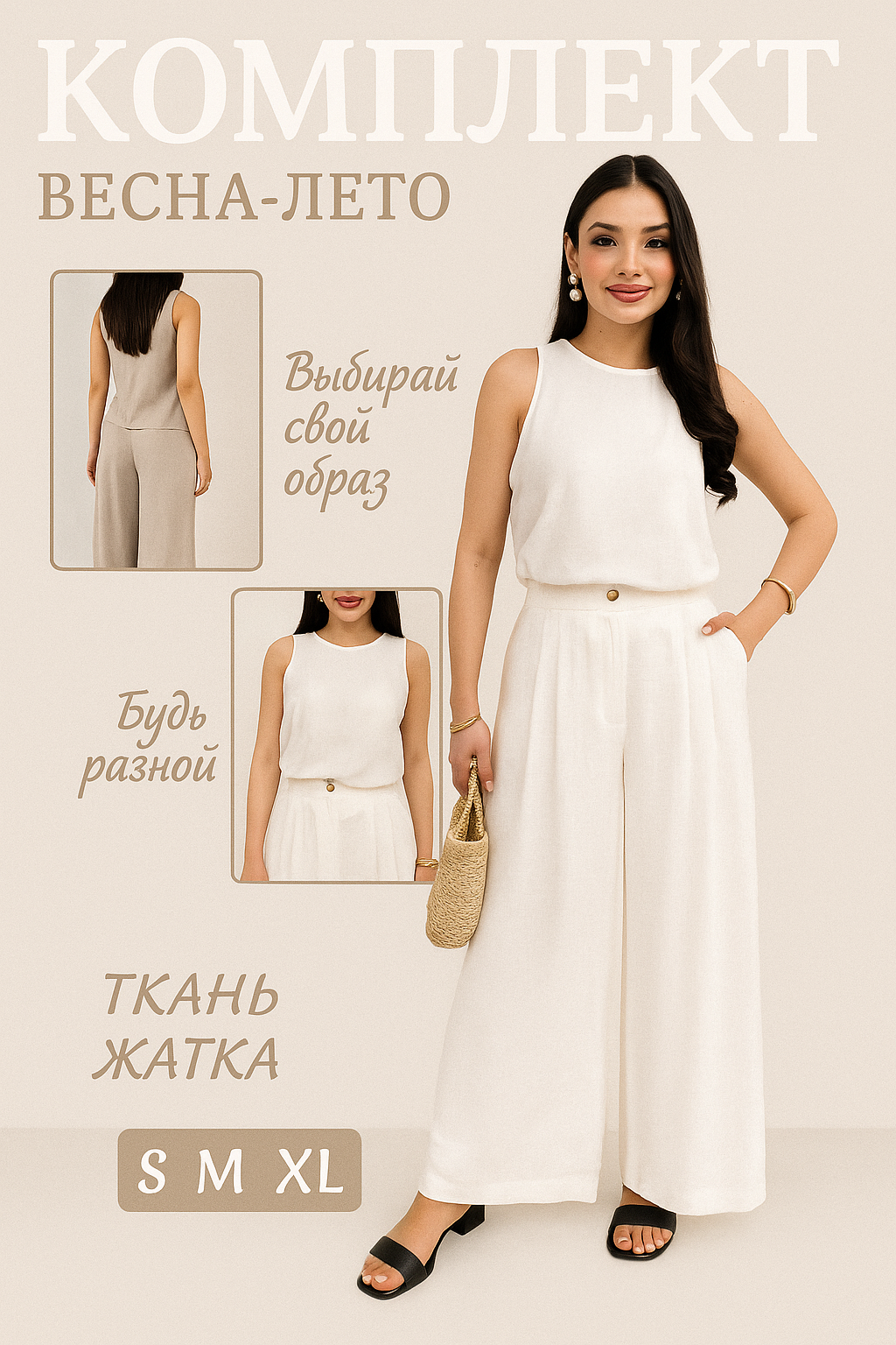 Комплект одежды , размер S-XL, белый