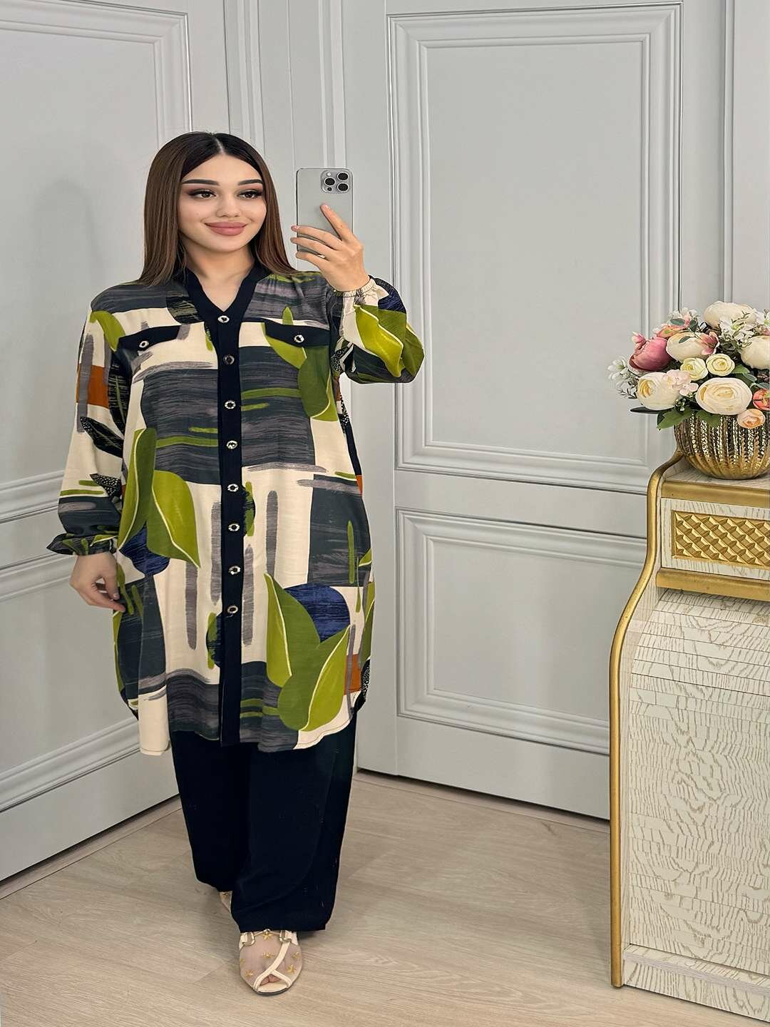 Платье для кормящих мам , размер 54, зелёное яблоко — фото 1