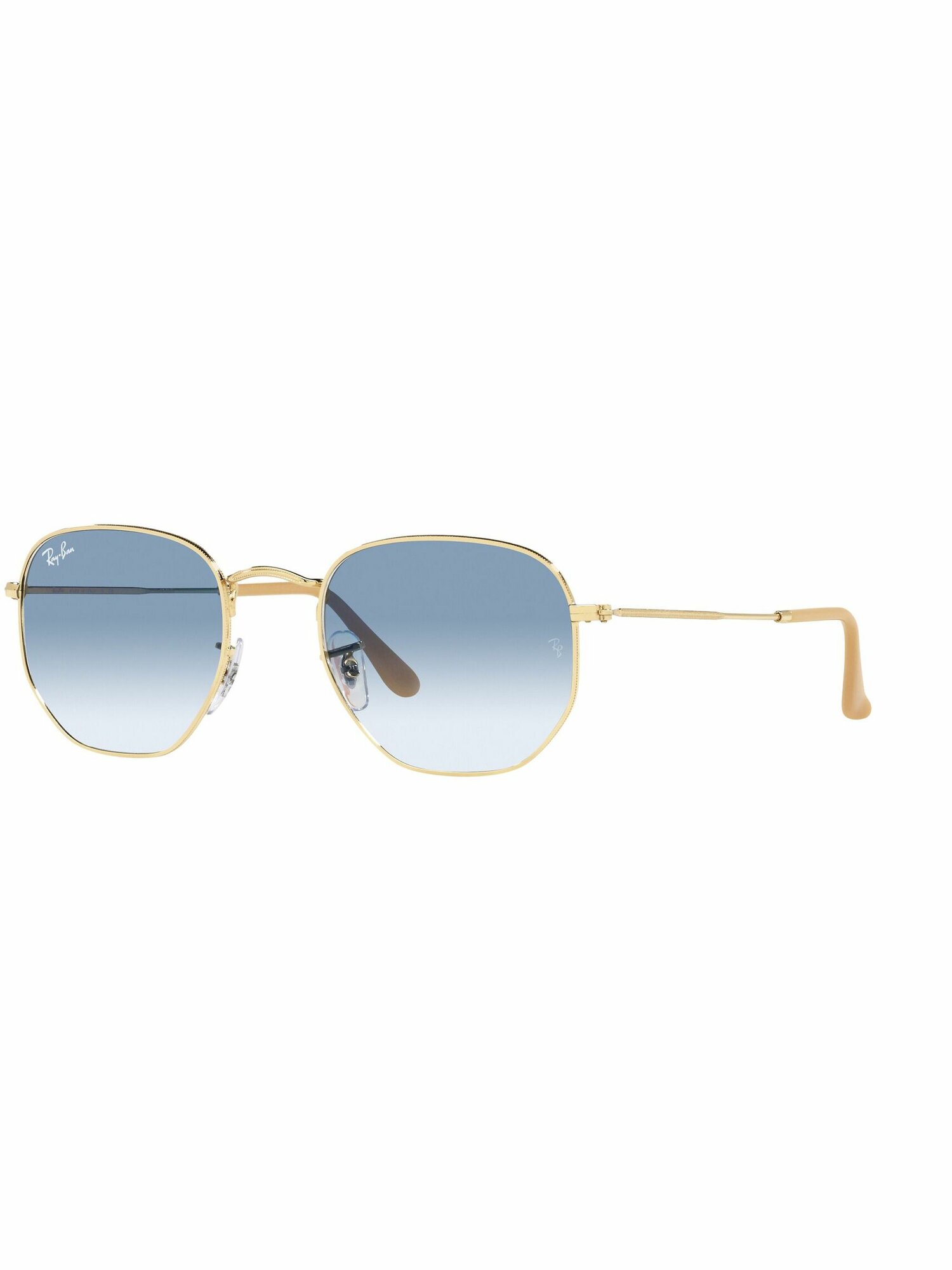 Солнцезащитные очки Ray-Ban, голубой, золотой — фото 1