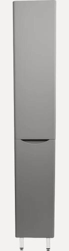 Изображение товара Шкаф-пенал для ванной Style Line Бергамо Люкс Plus 30 L с бельевой корзиной, подвесной, напольный, 30 см, серый, матовый, с дверками, из МДФ