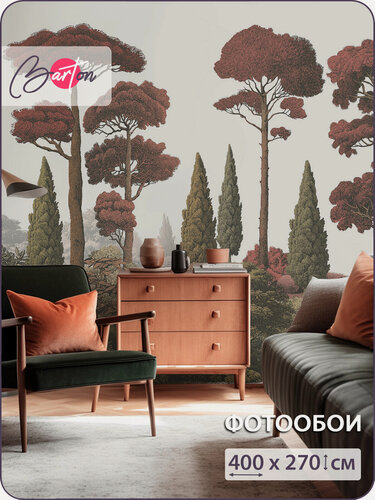 Изображение товара Фотообои на стену флизелиновые 3d Лес Природа 400x270 см Bartonwall N175_R