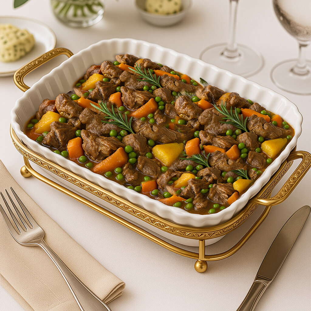 Cервировочное блюдо из фарфора 34 см на подставке