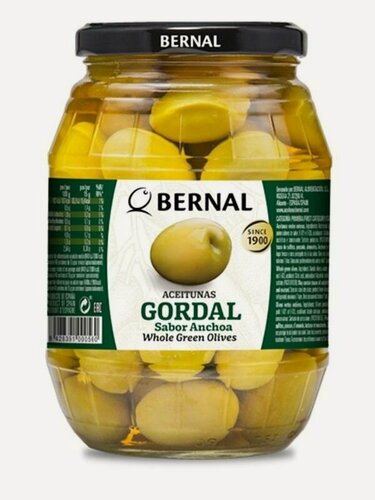 Изображение товара Оливки гордаль (GORDAL), с анчоусовым соусом, крупные, Испания