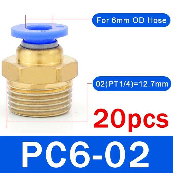 Пневматические фитинги PC6-02 (1I4)