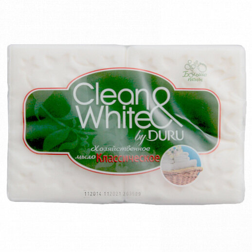 Хозяйственное мыло Duru Clean&White Универсальное 4x125 г - фото №19