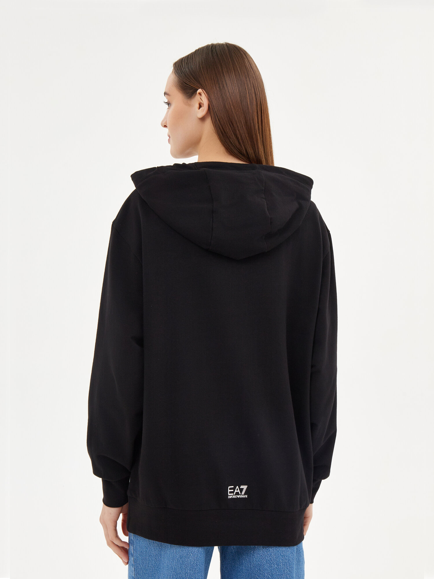 Худи спортивное EA7 EMPORIO ARMANI, размер XXS, , черный — фото 1