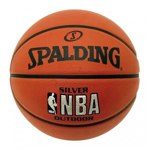 фото Баскетбольный мяч spalding nba silver, р. 5 оранжевый